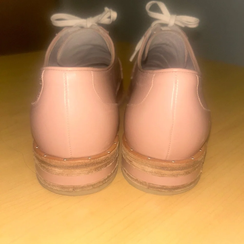 Freda Salvador Shoes Womens Size 8.5 Leather Oxford Flats Lace Up Made In Spain - Picture 3 of 5